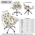 thumbnail image 7 of Xoenoiee Rooster Chicken Flower Print Stretch Back Dining Chair Covers with Armrest Accent Chair Cover Slipcover with Arm, Washable Upholstered Arm Dining Chair Protector for Dining Living Room, 7 of 7