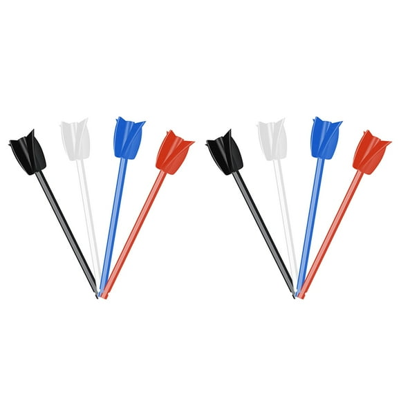 8Pcs Epoxy Mixing Stick Paint Stirring Rod Cement Paint Mixer Attachment with Drill Chuck for Oil Paint