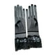 thumbnail image 3 of Guantes cortos de encaje para mujer, transparentes, elegantes, para boda, formales, fiesta de té, disfraz de princesa, novia, graduación, ópera Negro, 3 of 8