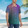 thumbnail image 3 of Sikiie vintage dark paint Print Men's Hawaiian Shirt, Summer Beach Button Pocket Short Sleeve T-Shirt,Medium, 3 of 7