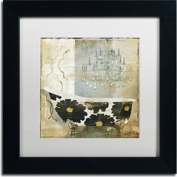 Trademark Fine Art "Paris Bath I" Canvas Art by Color Bakery, White Matte, Black Frame