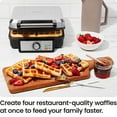 thumbnail image 3 of Chefman 4 Slice Belgian Waffle Maker w/ Adjustable Temperature, Stainless Steel, 3 of 8