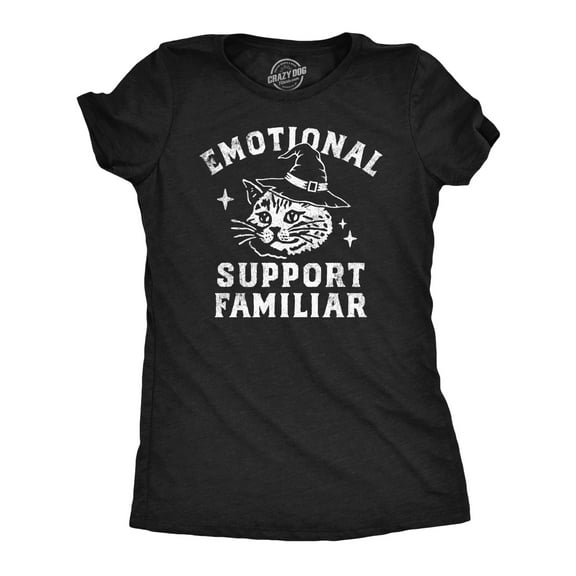 Womens Funny T Shirts Emotional Support Familiar Sarcastic Halloween Graphic Tee for Ladies Womens Graphic Tees