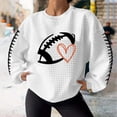 thumbnail image 2 of Rbaofujie Chandails pour Femmes Mode Tendance Femmes Décontracté Dames Solide Ample Manches Longues Col Rond Blouses Hauts Chandails en Molleton Sans Capuche Blanc Automne Chandails à Capuchon pour Femmes, 2 of 4