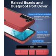 thumbnail image 4 of for Samsung Galaxy S22 Case, Dust-Proof Port Cover, Full Body Durable Silicone Rubber Phone Case for Samsung Galaxy S22 5G, Black/Red, 4 of 14