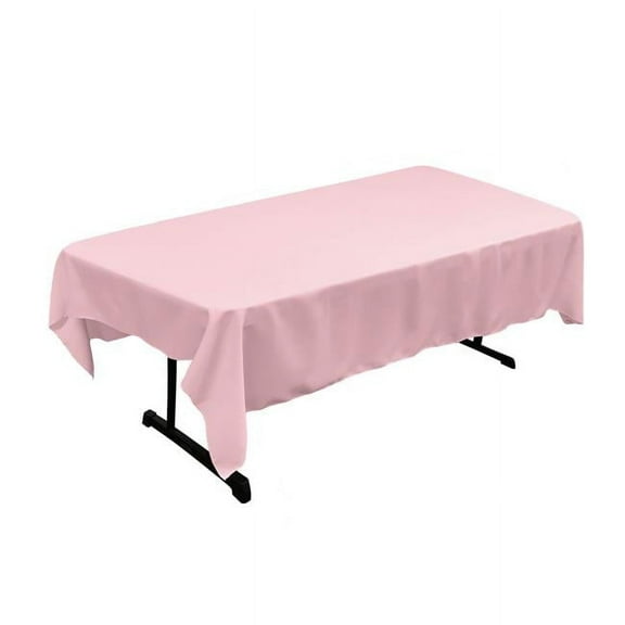 TCpop60x84-PinkLghtP37 Polyester Poplin Rectangular Tablecloth - Pink Light - 60 x 84 in.