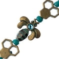 thumbnail image 2 of John Bead™ 5inch Blue & Black Patina Antique Bronze Honeycomb and Bees Bead Strand, 2 of 6