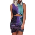 thumbnail image 1 of Jupiter Planet Back Lacing Backless Dress Square Neck Dress Sweetheart Knot Flared Dress Jupiter Planet Space Outerspace, 1 of 5