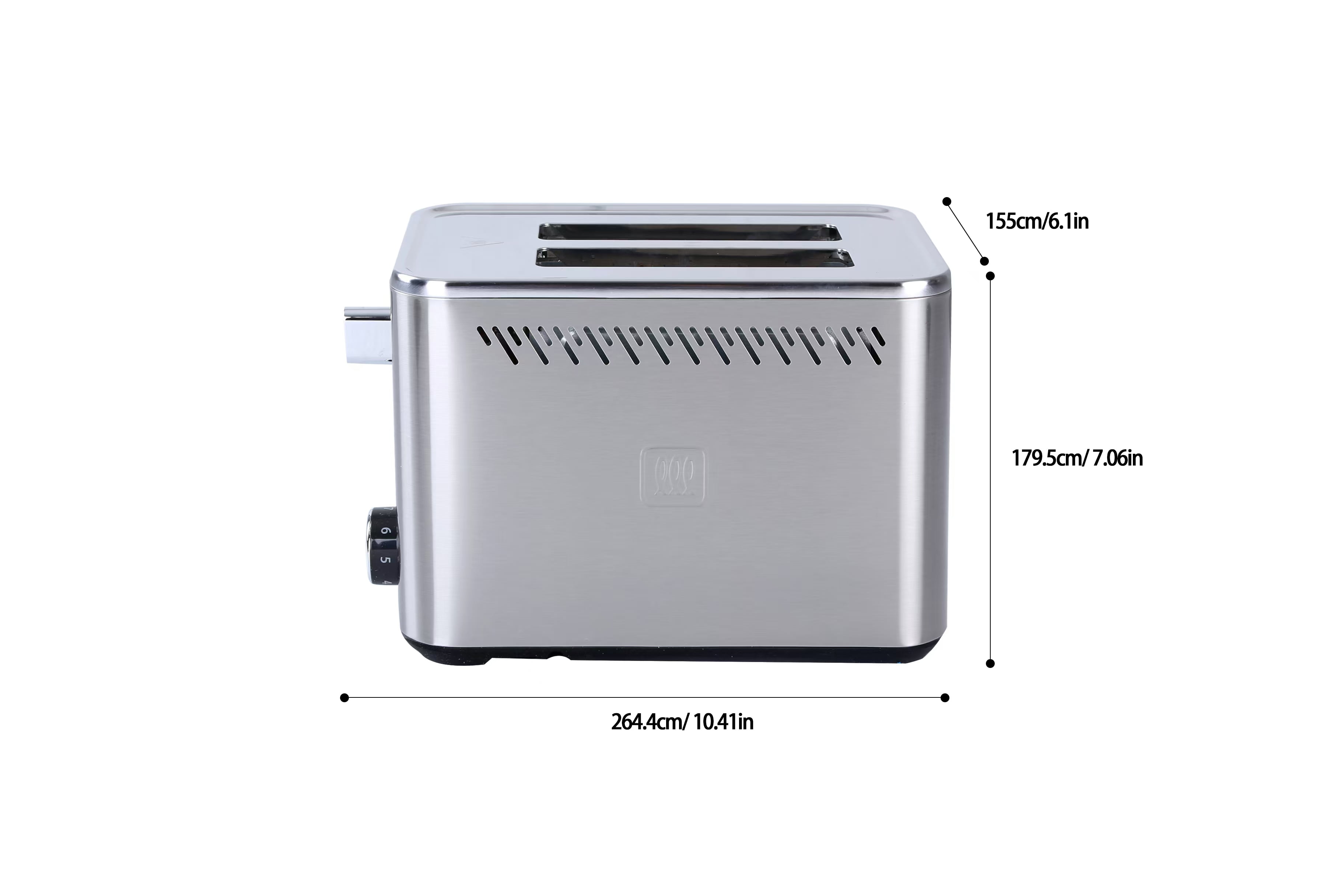 Toastmaster 2-Slice Toaster, Stainless Steel, Extra Wide Slots, High Rise Toast Lift, Gluten Free Setting, 900W