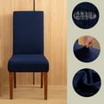 thumbnail image 5 of Anckoeil Solid Color Brushed High Elastic Chair Cover Soft and Comfortable Chair Seat Cover -proof and Dirt- Chair Slipcover Suitable for Dining Chair, 5 of 5