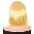 thumbnail image 3 of Womens Actress Wig | Blonde Medium Bob Wig | Premium Breathable Capless Cap, 3 of 8