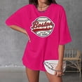 thumbnail image 4 of Ruyang Baseball Printed Shirt Women's Oversized Graphic T Shirt Casual Crewneck Tunic Soft Blouse Tops Casual Raglan Tee, 4 of 4