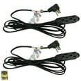 thumbnail image 1 of Royal Designs, Inc. Flat Plug Extension Cord for Indoor & Outdoor, 12 ft long, Black, 6 Outlet Prong Grounded Wire UL Listed, Set of 2, 1 of 5