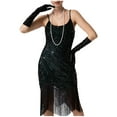 thumbnail image 4 of Women 1920s Flapper Dress Vintage Lace Embroidered Luxury Sequin Fringed Elegant Evening Party Cocktail Dresses, 4 of 5