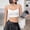 A1_White, variant on Cihdmfb Seamless Jelly Sports Bra Spaghetti Strap Padded Cami Yoga Wireless Workout Bra Crop Top Crisscross Back Straps Supportive Bra Comfortable Breathable Athletic Tops Gym Tank Tops Beige 32