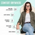 thumbnail image 4 of Cushy Tushy Premium Foldable Travel Seat Cushion, 18" x 14", Black Solid Print, for Relief of Lower Back, Sciatic, Butt and Tailbone Pain, 1 Count, 4 of 7