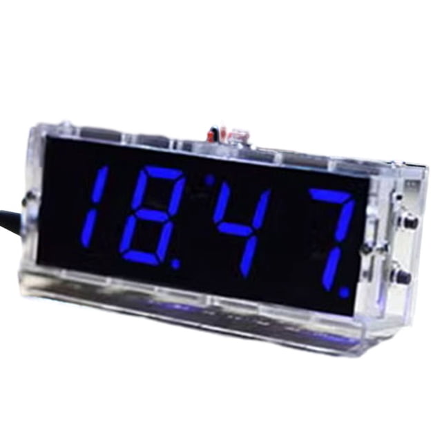 DIY 4-Digital LED Nixie Tube Clock Kit Display Time Electronic Clock DIY Parts blue