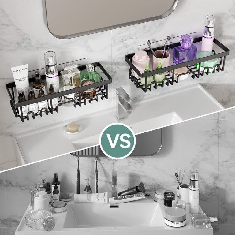 Ophanie 6-Piece Adhesive Shower Caddy Set, Black photo 6