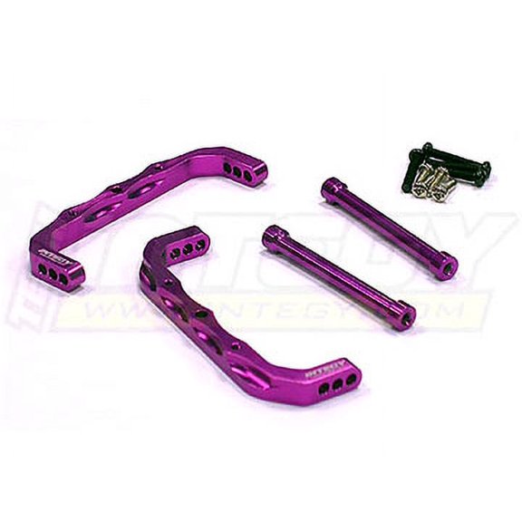 Integy RC Toy Model Hop-ups C22787PURPLE Alloy Front & Rear Shock Mount for AX10 Scorpion