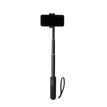 onn Wireless Selfie Stick with Smartphone Cradle, GoPro Mount and Bluetooth Shutter Remote, Black