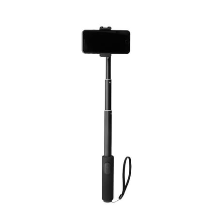 onn 12.9"-39" Wireless Selfie Stick with Smartphone Cradle, GoPro Mount and Bluetooth Shutter Remote, Black