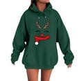thumbnail image 5 of XIAOCHA Christmas Reindeer Hoodies for Couples Loose Hooded Sweatshirt Festive Warm Casual Hoodie, 5 of 6