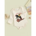 thumbnail image 3 of Faithtur Barboteuse Bébé Manches Longues Col Rond Imprimé Cowboy Vêtements pour Nourrisson, 3 of 9