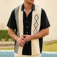 thumbnail image 2 of DDAPJ pyju Mens Cuban Guayabera Shirt Short Sleeve Casual Button Down Shirts Summer Beach Vacation Shirt Prime Sales Today Black L, 2 of 7