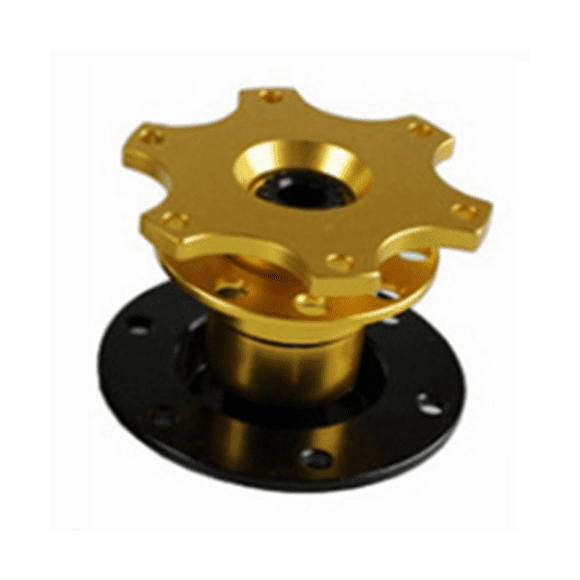 For 6-Hole Steering Wheel Hub Steering Wheel Heightening Adapter Universal Steering Wheel Quick Release Bracket Kit Gold