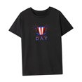 thumbnail image 4 of Camiseta para mujer Verano Regular Fit Ropa Suave Casual Camiseta básica para vacaciones Negro, 4 of 7