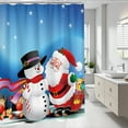thumbnail image 1 of RBCKVXZ Décorations de Noël en Liquidation! Rideau de Douche Imprimé Imperméable et Polyester Ensemble de Quatre Pièces Tapis Absorbant, 1 of 4