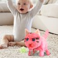 thumbnail image 3 of Figuras de animales de juguete Zulema Gato electrónico suave para niños color rosa, 3 of 7