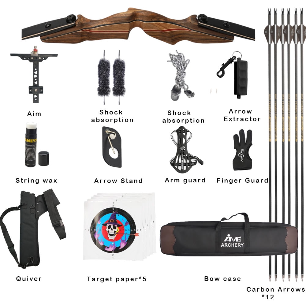 Kaimai 710 Recurve Bow 30–60 lbs – Takedown Model with Full Shooting Kit
