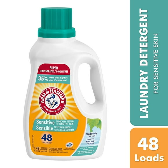 Arm & Hammer Sensitive Skin Fresh Scent Liquid Laundry Detergent, 48 Loads, 1.42-L