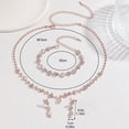thumbnail image 6 of SmartBy 3 Pcs/Set Women Jewelry Set Rhinestone Choker Hanging Earrings Bracelet Set Adjustable Extension Chain Prom Party Bride Wedding Jewelry, 6 of 7