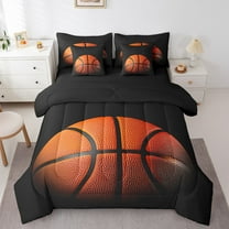 Erosebridal 3D Basketball Bedding Twin Size, Balls Sports Lover Bed in a Bag Twin size, Teens, Reversible 7pcs