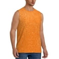 thumbnail image 2 of Pofeuu Orange Glitter2 Print Men's Muscle T-Shirt, Sleeveless, Muscle Tank, Classic Muscle Tee Top For Men Casual Sleeveless Muscle T-Shirt Trendy Clothes-Large, 2 of 7