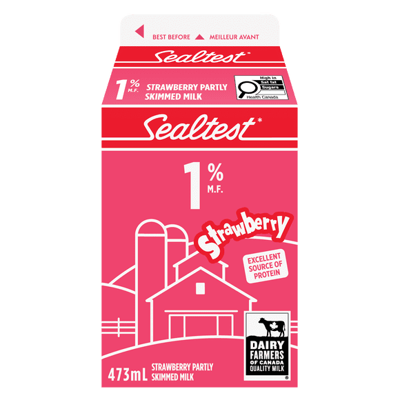 Sealtest Partly Skimmed 1% Strawberry Milk 473ml