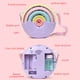 thumbnail image 3 of Máquina de burbujas eléctrica, soplador de burbujas automático de arcoíris con luz y música, juguete de verano para exteriores., 3 of 11