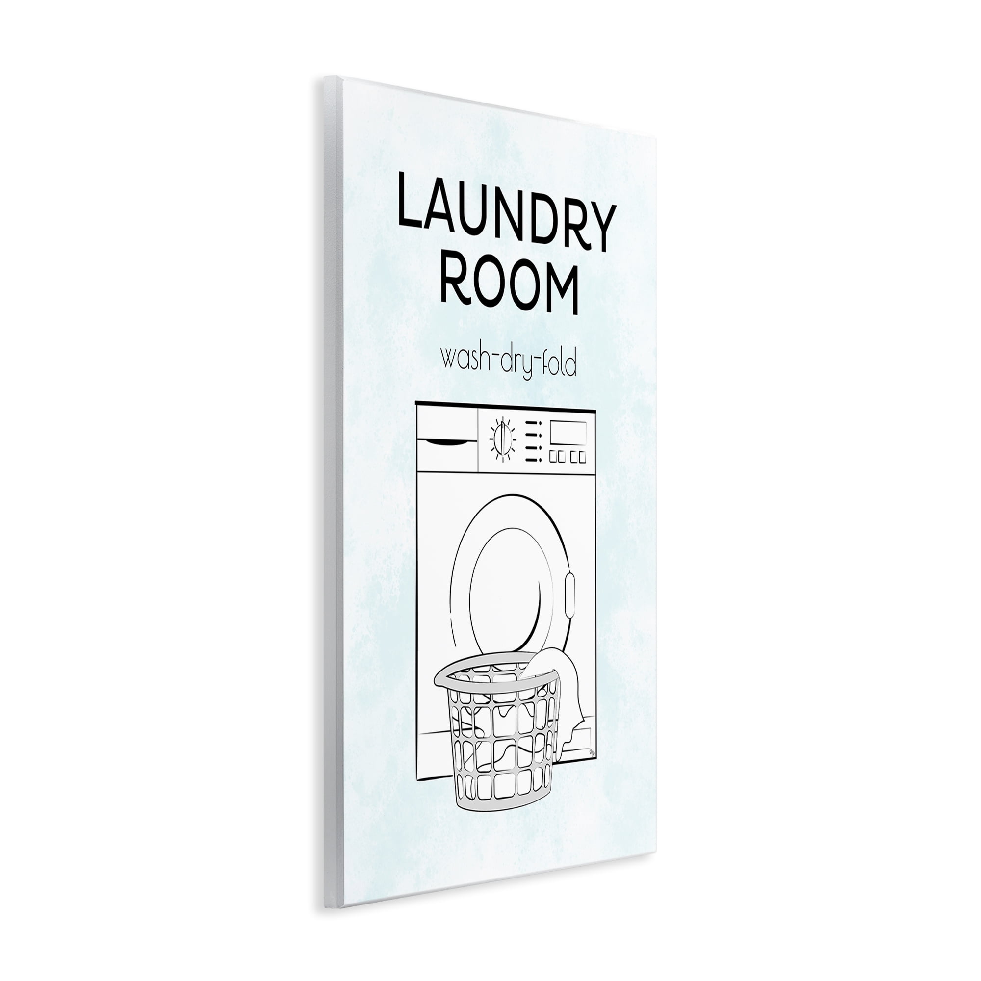 Stupell Industries Minimal Laundry Wash Dry Fold Bath & Laundry Painting Unframed Art Print Wall Art, 10 x 15