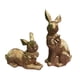 thumbnail image 3 of Juego de 2 figuras de conejo de resina, adornos de conejo, decoración, lindas figuras de animales, decoración de primavera para el hogar, mesa, dormit, 3 of 9
