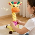 thumbnail image 4 of HUISZJ Giraffe Toy Stuffed, Animal Plush Toy with Repeat Function, Electronic Dancing Giraffe Toy Interactive Musical Doll for Birthday Holiday Gift, 4 of 10