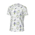 thumbnail image 6 of Wukai Lavender Flowers Print Men's Short-Sleeved Mesh T-Shirt,Quick-Dry Short Sleeve Workout T-Shirt-, 6 of 8