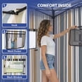 thumbnail image 4 of EAGLE PEAK Flex Ultra Compact 4x4 Pop-up Changing Room Canopy, Portable Privacy Cabana for Pool, Fashion Photoshoots, or Camping (Brown Stripe), 4 of 11
