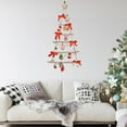 thumbnail image 5 of Wall Christmas Tree with Lights, Wooden Christmas Trees Wall Mounted Decorations Ladder Tree, Handmade Rustic Flat Hanging Xmas Tree Indoor (Green), 5 of 6