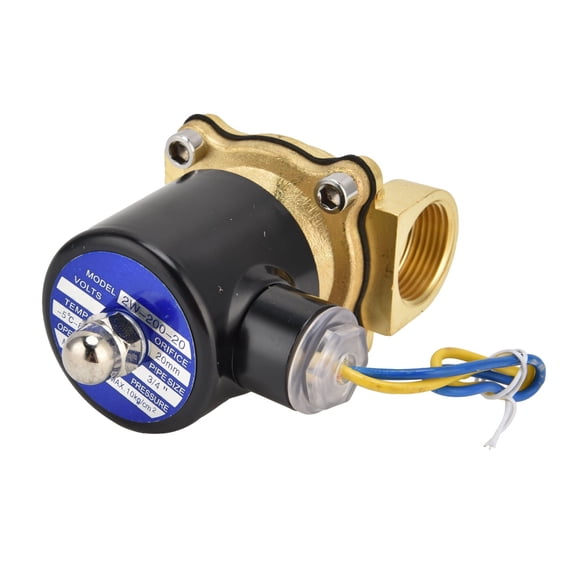 Válvula Solenoide 2W-200-20 G3/4in Válvula Solenoide Eléctrica Normalmente Cerrada De Latón Para Agua Aire Gas