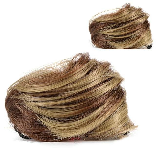 Pièce de Cheveux Chignon Décoiffé à Clipser Extensions de Cheveux à Griffes Queue de Cheval Naturelle Peignes Synthétiques Ajout de Volume Capillaire pour Femmes