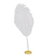 thumbnail image 5 of Pluma de avestruz blanca, pluma para firmas de libros de invitados de boda, soporte de metal dorado, 5 of 9