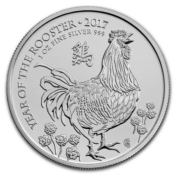 2017 Great Britain 1 oz Silver Year of the Rooster BU