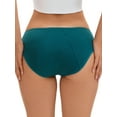 thumbnail image 3 of FAB CURVES Women's Period Underwear Mid-Rised Hipster Panties, Available in Plus Size S Dark Green, 3 of 4